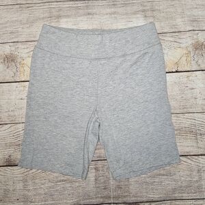 Pink Rose gray high waisted biker shorts